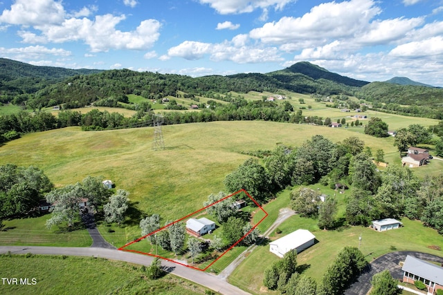 1730 Baileyton Main St, Greeneville, TN 37745 - view of rural area with property boundaries highlighted and mountains
