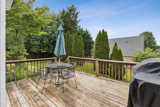 1402 Lake Ridge Sq, Johnson City, TN 37601 - wooden terrace featuring outdoor dining space
