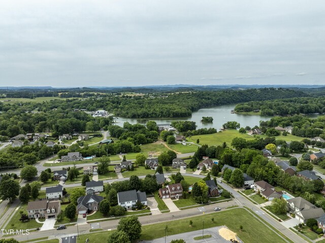 1402 Lake Ridge Sq, Johnson City, TN 37601 - aerial view of residential area with a large body of water and a forest
