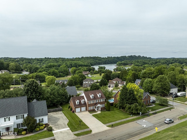 1402 Lake Ridge Sq, Johnson City, TN 37601 - aerial perspective of suburban area featuring a large body of water
