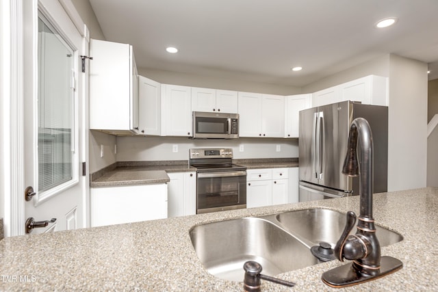 5 Loire Ct, Johnson City, TN 37604 - kitchen with appliances with stainless steel finishes, white cabinets, and recessed lighting