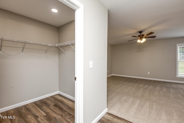 5 Loire Ct, Johnson City, TN 37604 - spacious closet with ceiling fan and wood finished floors