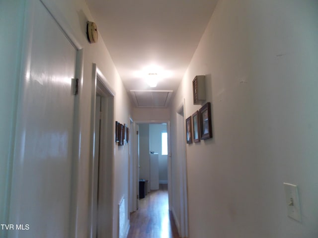 167 Cherry Ln, Bristol, VA 24201 - corridor with attic access and light wood finished floors