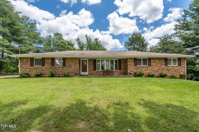 293 Miller Rd, Jonesborough, TN 37659 - ranch-style house featuring a front lawn and brick siding