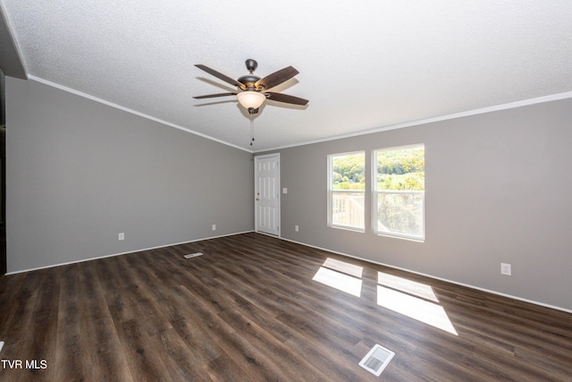 123 Griffin Dr, Dandridge, TN 37725 - spare room with crown molding, ceiling fan, dark wood finished floors, and baseboards