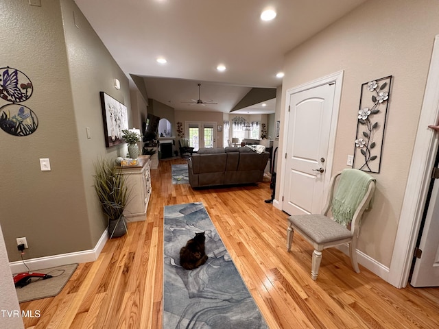 59 Whisper Bnd Unit 0, Johnson City, TN 37604 - living area featuring light wood finished floors, baseboards, ceiling fan, and recessed lighting
