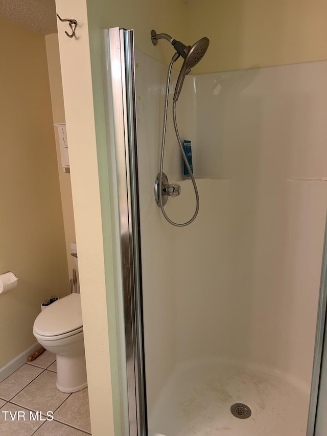115 Butterfly Ct, Limestone, TN 37681 - full bathroom featuring a shower stall, tile patterned flooring, and toilet