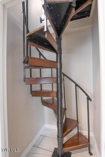 361 Belmont Dr Unit 14, Bristol, TN 37620 - stairs with baseboards