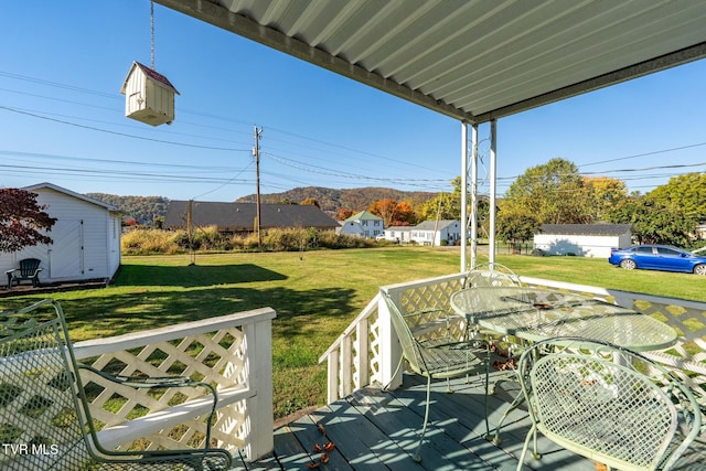 215 Clinchfield Ave, Erwin, TN 37650 - deck with a lawn and outdoor dining space