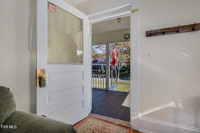 215 Clinchfield Ave, Erwin, TN 37650 - doorway with wood finished floors