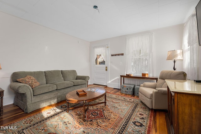 215 Clinchfield Ave, Erwin, TN 37650 - living area with hardwood / wood-style floors