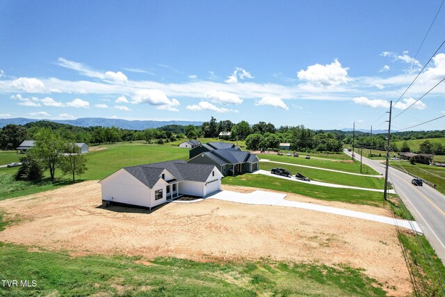5980 Snapps Ferry Rd, Afton, TN 37616 - view from above of property with a mountain backdrop
