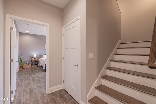 4073 Maize Pl, Piney Flats, TN 37686 - stairs featuring wood finished floors and baseboards