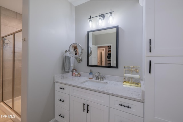 4073 Maize Pl, Piney Flats, TN 37686 - bathroom with a shower stall and vanity