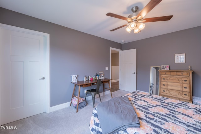 4073 Maize Pl, Piney Flats, TN 37686 - carpeted bedroom featuring baseboards and ceiling fan