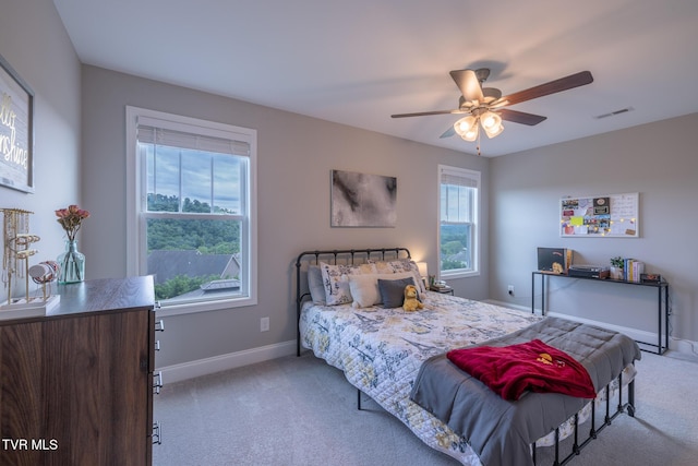4073 Maize Pl, Piney Flats, TN 37686 - bedroom with carpet, baseboards, and a ceiling fan