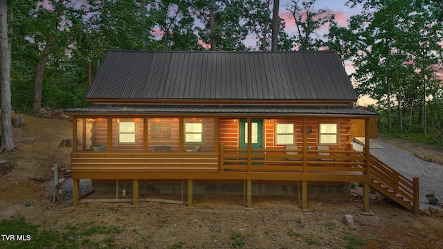 166 Booher Rd, Jonesborough, TN 37659 - rear view of property with metal roof