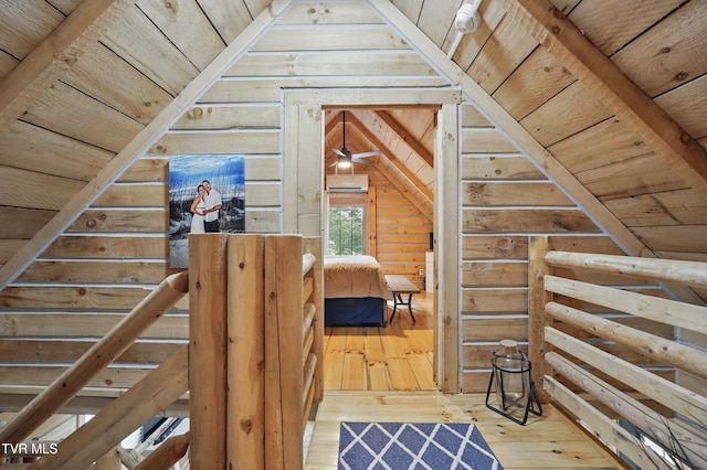 166 Booher Rd, Jonesborough, TN 37659 - bonus room featuring hardwood / wood-style flooring, wood walls, vaulted ceiling, and wooden ceiling