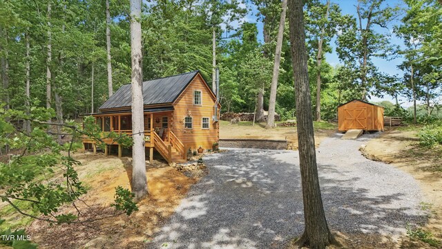 166 Booher Rd, Jonesborough, TN 37659 - view of shed featuring stairs and covered porch