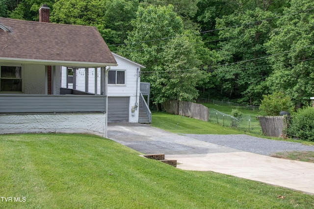 1416 E Cedar St, Bristol, TN 37620 - view of yard with covered porch, stairway, and driveway
