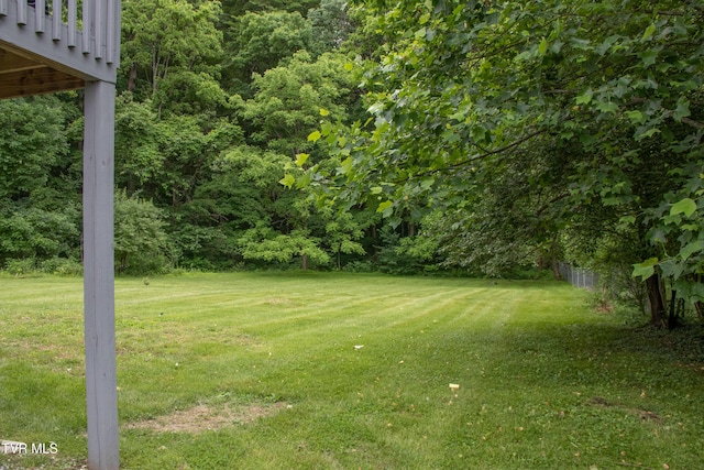 1416 E Cedar St, Bristol, TN 37620 - view of green lawn with a wooded view