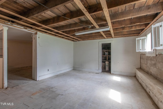 1416 E Cedar St, Bristol, TN 37620 - below grade area featuring wood ceiling