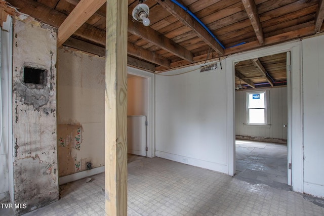1416 E Cedar St, Bristol, TN 37620 - basement with wooden ceiling and tile patterned floors