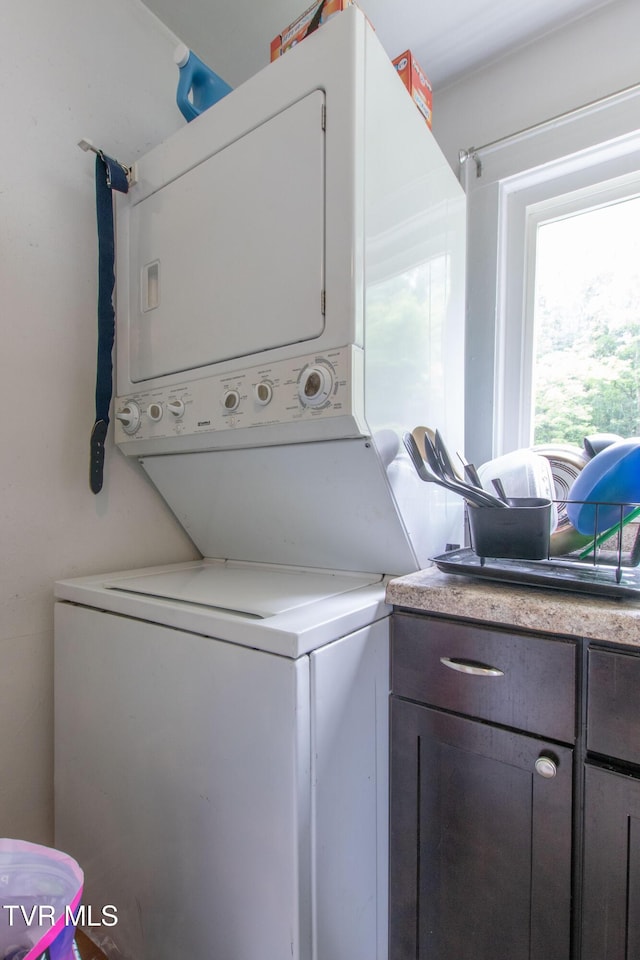 1416 E Cedar St, Bristol, TN 37620 - laundry room with estacked washer and dryer
