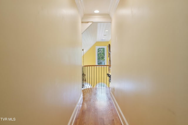 133 Knob Creek Dock Rd, Johnson City, TN 37601 - hall with ornamental molding, wood finished floors, and baseboards