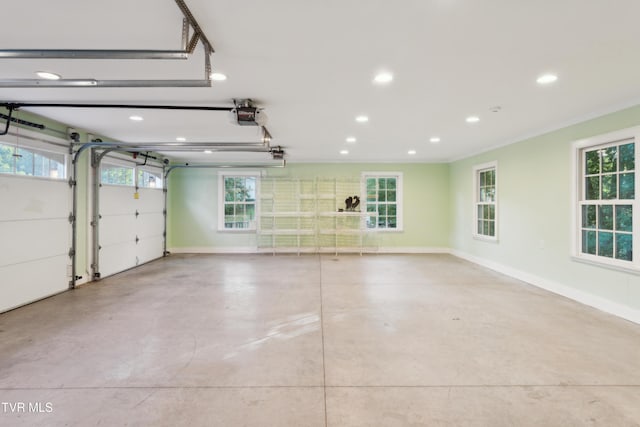 133 Knob Creek Dock Rd, Johnson City, TN 37601 - garage featuring recessed lighting, baseboards, and a garage door opener