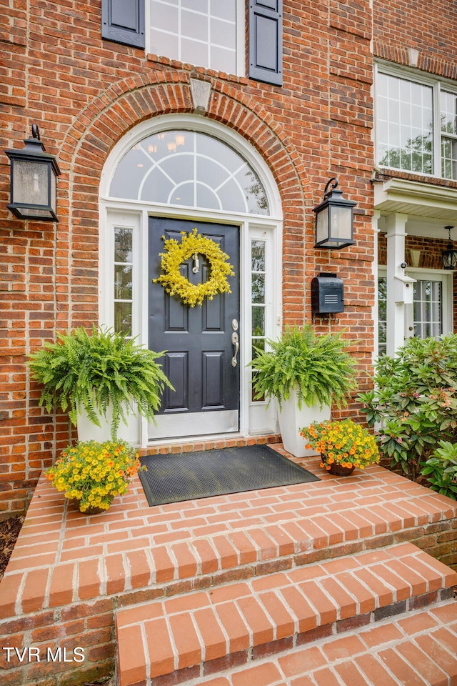 117 Quail Heights Ct, Kingsport, TN 37663 - view of exterior entry featuring brick siding