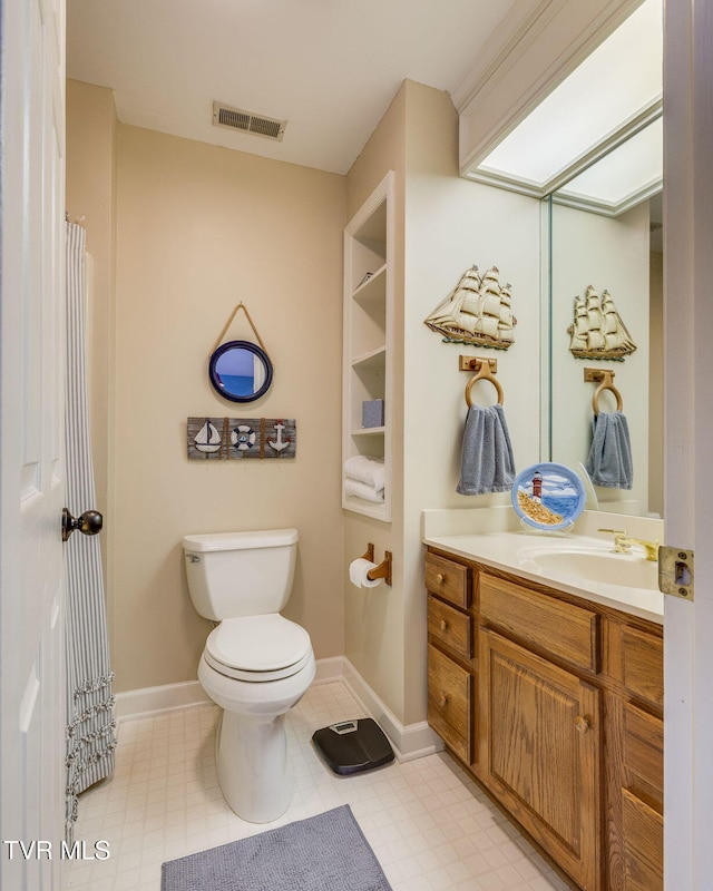 117 Quail Heights Ct, Kingsport, TN 37663 - bathroom featuring vanity, toilet, and tile patterned floors