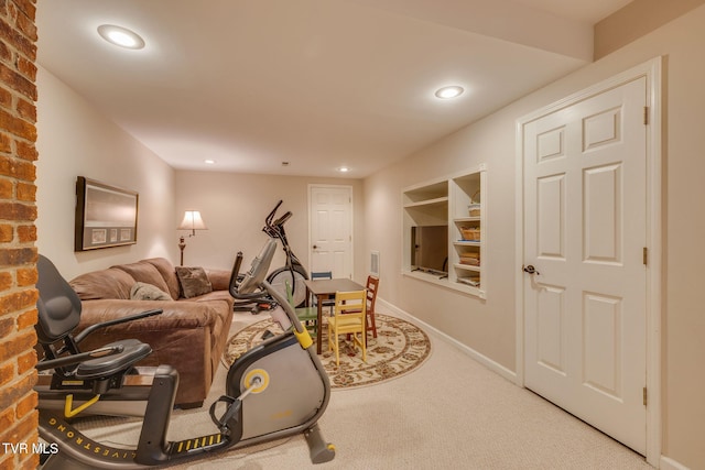 117 Quail Heights Ct, Kingsport, TN 37663 - living area featuring carpet flooring, recessed lighting, and baseboards