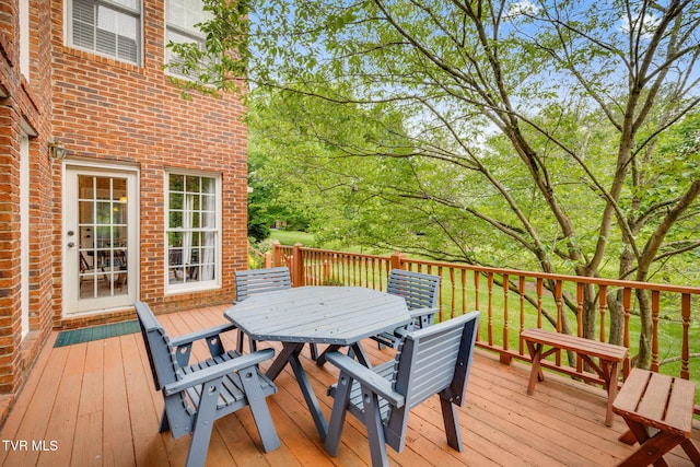 117 Quail Heights Ct, Kingsport, TN 37663 - wooden deck featuring outdoor dining area