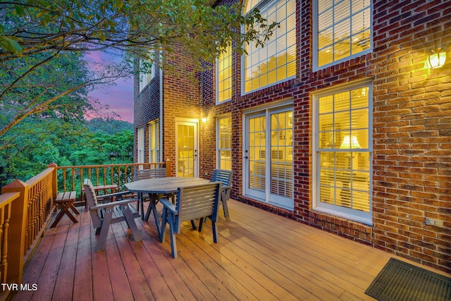 117 Quail Heights Ct, Kingsport, TN 37663 - wooden deck featuring outdoor dining area