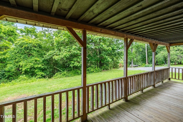 122 Spring Hollow Ln, Jonesborough, TN 37659 - wooden deck featuring a lawn
