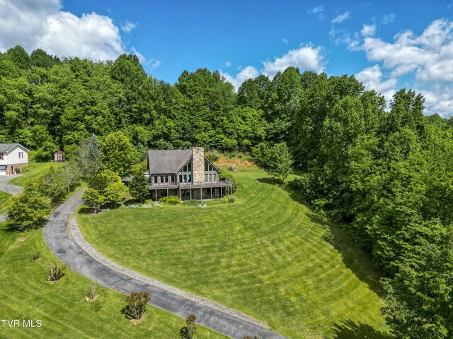 14346 White Top Vw, Abingdon, VA 24210 - aerial view of property and surrounding area with a forest