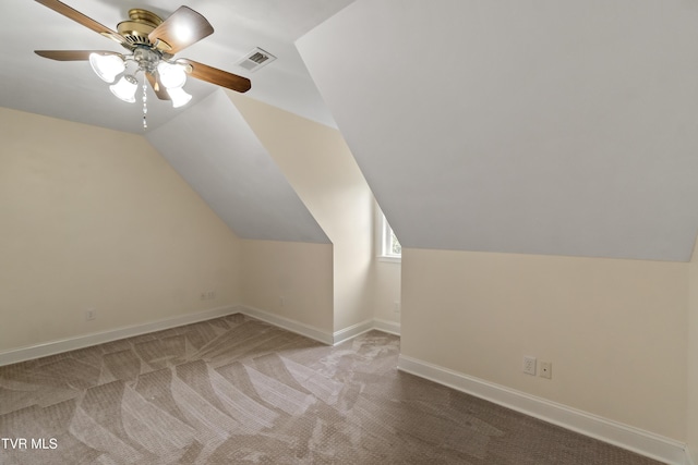 2361 Old Stage Rd, Afton, TN 37616 - bonus room featuring a ceiling fan, baseboards, carpet flooring, and lofted ceiling