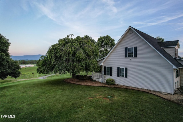 2361 Old Stage Rd, Afton, TN 37616 - view of side of home featuring a yard and a mountain view