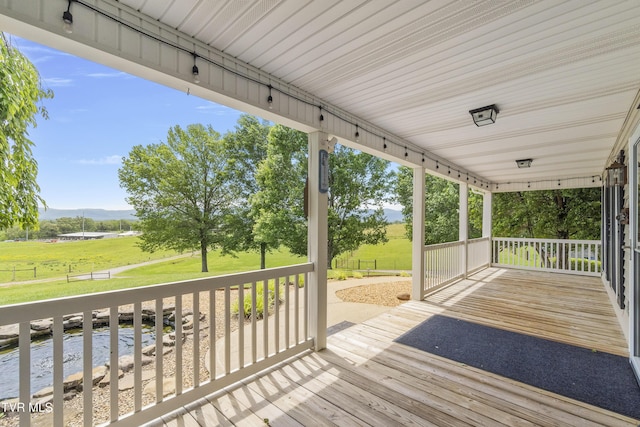 2361 Old Stage Rd, Afton, TN 37616 - porch with a lawn and a mountain view