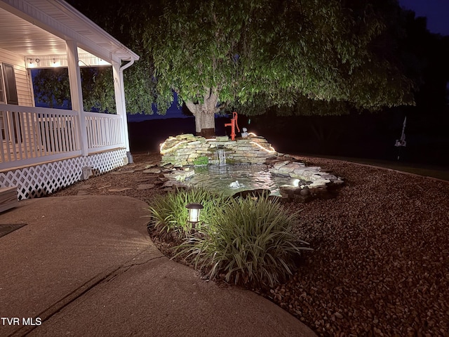 2361 Old Stage Rd, Afton, TN 37616 - view of yard at night