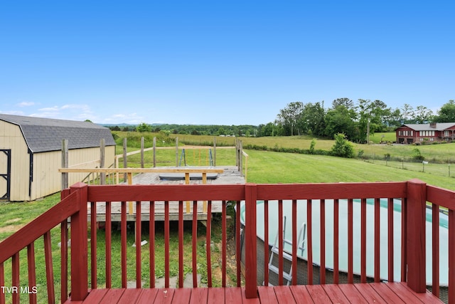 364 Berry Ridge Rd, Jonesborough, TN 37659 - wooden terrace featuring a yard and a view of rural / pastoral area