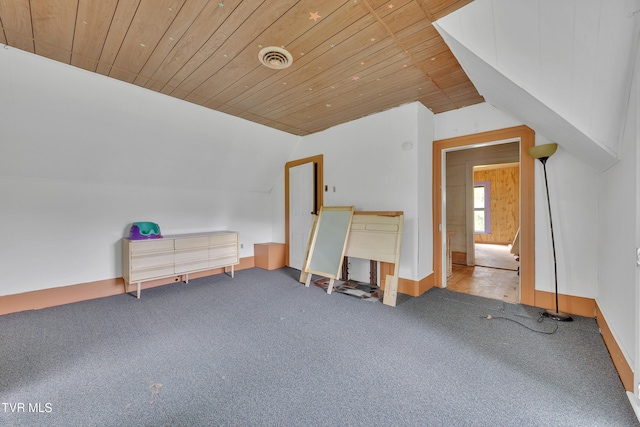 1275 Chuckey Pike, Chuckey, TN 37641 - bonus room featuring vaulted ceiling, wood ceiling, carpet floors, and baseboards