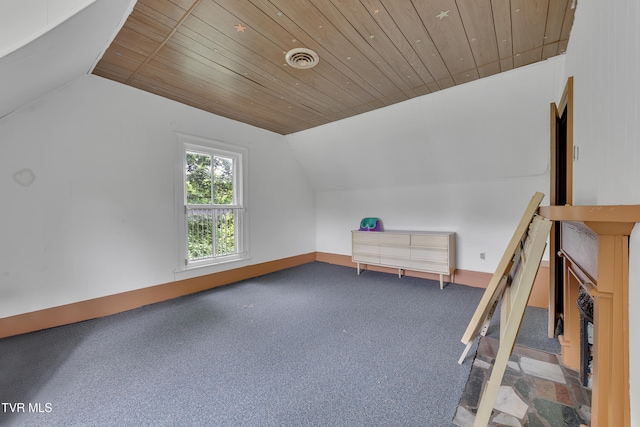 1275 Chuckey Pike, Chuckey, TN 37641 - bonus room with vaulted ceiling, wooden ceiling, carpet flooring, and baseboards