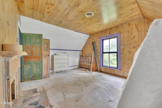 1275 Chuckey Pike, Chuckey, TN 37641 - additional living space with vaulted ceiling, wood ceiling, and wooden walls
