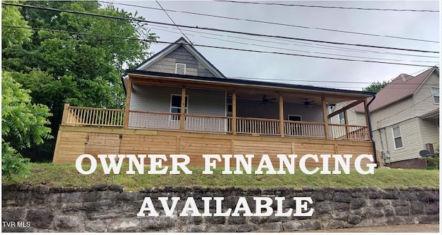 616 6th St, Bristol, TN 37620 - view of front of home with a ceiling fan