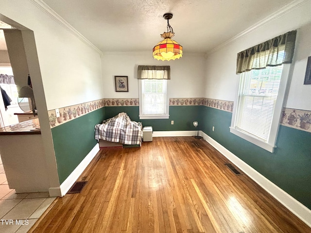357 Martin St, Jonesville, VA 24263 - sitting room with wood finished floors, ornamental molding, and baseboards