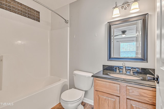 220 Amanda Ln Unit 2, Bristol, TN 37620 - bathroom with vanity, toilet, and shower / bathtub combination