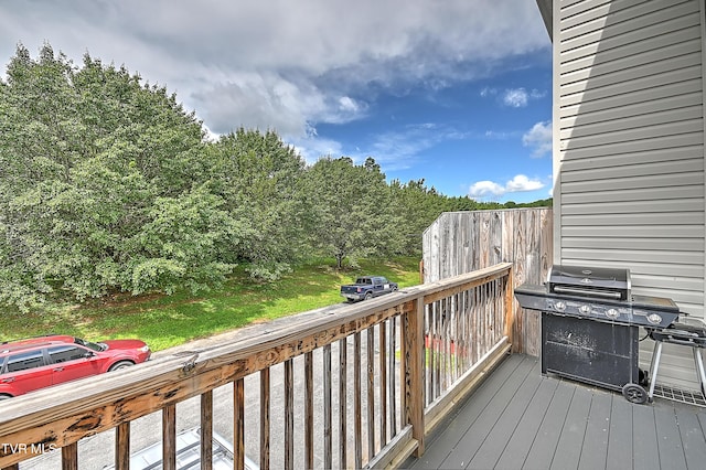 220 Amanda Ln Unit 2, Bristol, TN 37620 - wooden terrace featuring grilling area