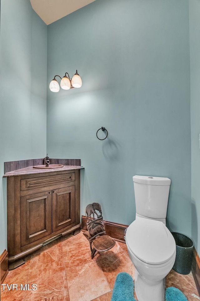 18549 Landridge Way, Abingdon, VA 24211 - half bath with toilet, baseboards, and vanity